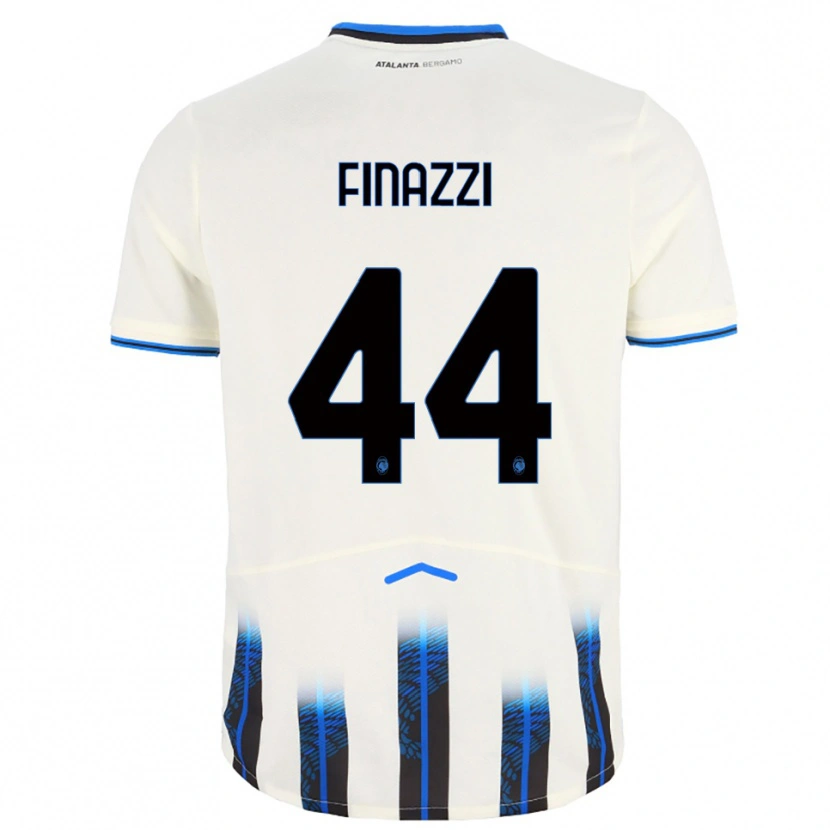 Danxen Kobiety Riccardo Finazzi #44 Biały Niebieski Wyjazdowa Koszulka 2025/26 Koszulki Klubowe