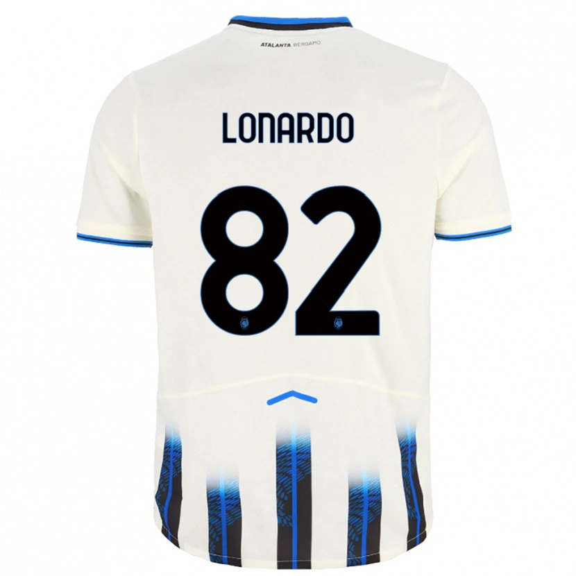 Danxen Kobiety Edoardo Lonardo #82 Biały Niebieski Wyjazdowa Koszulka 2025/26 Koszulki Klubowe