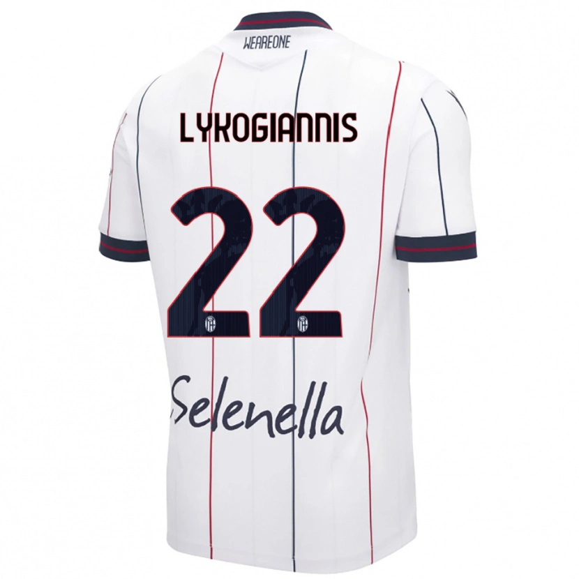 Danxen Kobiety Charalampos Lykogiannis #22 Biały Królewski Niebieski Wyjazdowa Koszulka 2025/26 Koszulki Klubowe