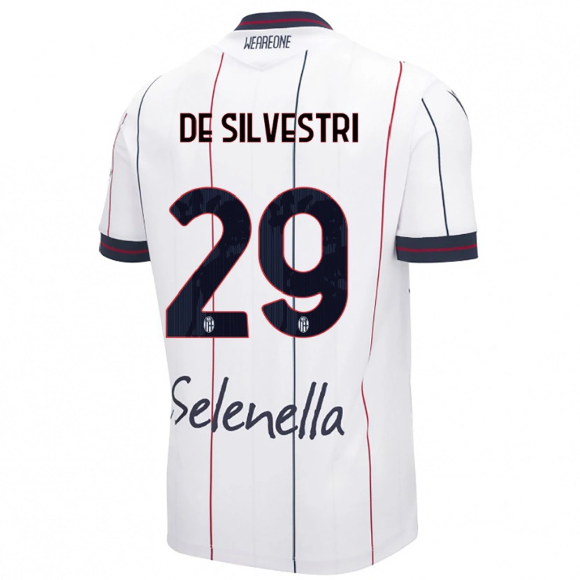 Danxen Kobiety Lorenzo De Silvestri #29 Biały Królewski Niebieski Wyjazdowa Koszulka 2025/26 Koszulki Klubowe