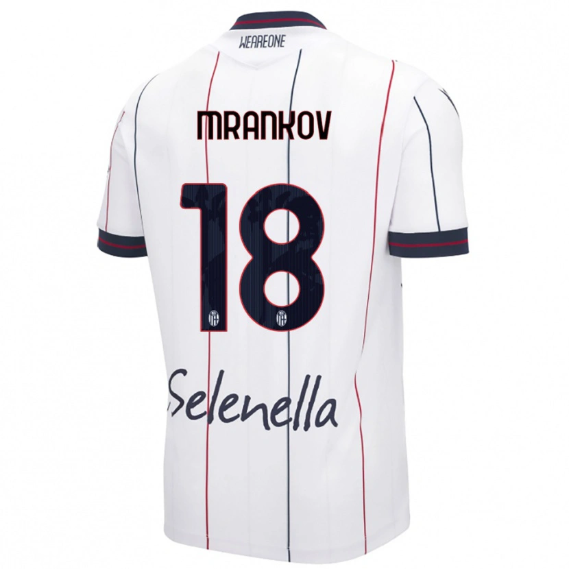 Danxen Kobiety Dimitar Mrankov #18 Biały Królewski Niebieski Wyjazdowa Koszulka 2025/26 Koszulki Klubowe