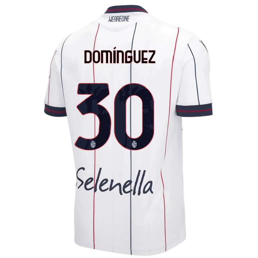 Danxen Kobiety Benja Domínguez #30 Biały Królewski Niebieski Wyjazdowa Koszulka 2025/26 Koszulki Klubowe