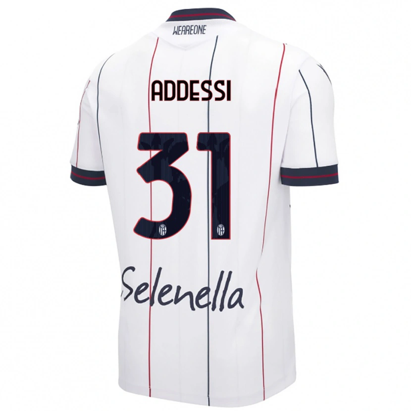 Danxen Kobiety Simone Addessi #31 Biały Królewski Niebieski Wyjazdowa Koszulka 2025/26 Koszulki Klubowe