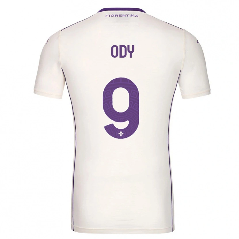 Danxen Kobiety Edwin Ody #9 Biały Fioletowy Czerwony Wyjazdowa Koszulka 2025/26 Koszulki Klubowe