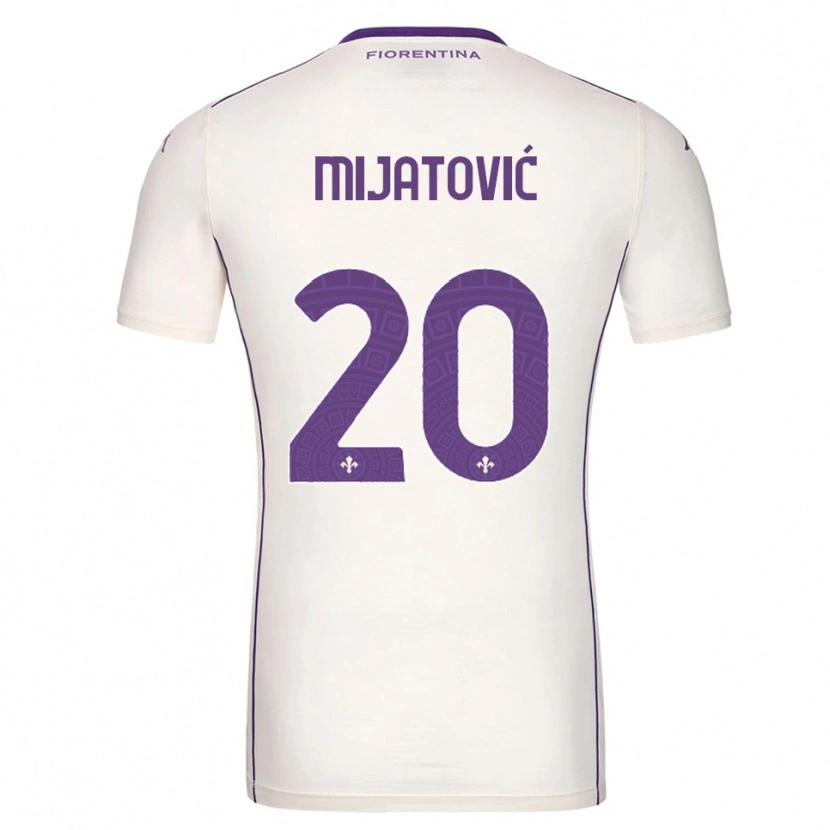 Danxen Kobiety Milica Mijatović #20 Biały Fioletowy Czerwony Wyjazdowa Koszulka 2025/26 Koszulki Klubowe