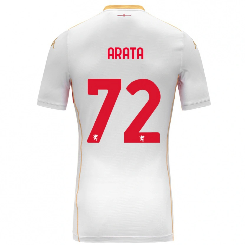 Danxen Kobiety Stefano Arata #72 Biały Czerwony Wyjazdowa Koszulka 2025/26 Koszulki Klubowe