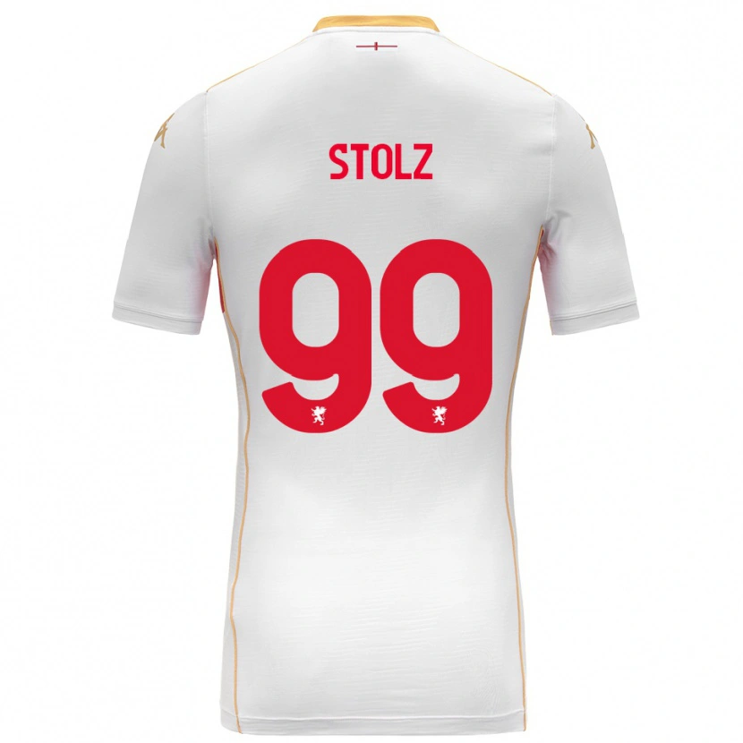 Danxen Kobiety Franz Stolz #99 Biały Czerwony Wyjazdowa Koszulka 2025/26 Koszulki Klubowe
