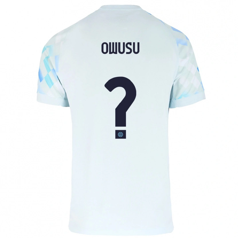 Danxen Kobiety Wilberforce Owusu #0 Biały Niebieski Wyjazdowa Koszulka 2025/26 Koszulki Klubowe