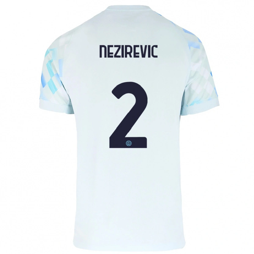 Danxen Kobiety Alem Nezirevic #2 Biały Niebieski Wyjazdowa Koszulka 2025/26 Koszulki Klubowe