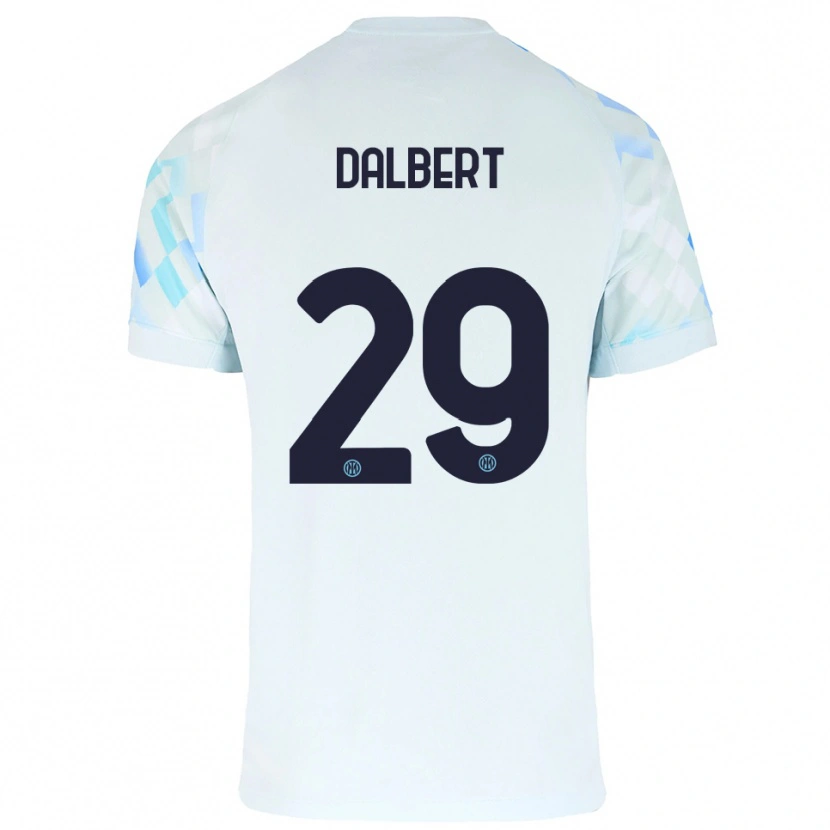 Danxen Kobiety Dalbert #29 Biały Niebieski Wyjazdowa Koszulka 2025/26 Koszulki Klubowe