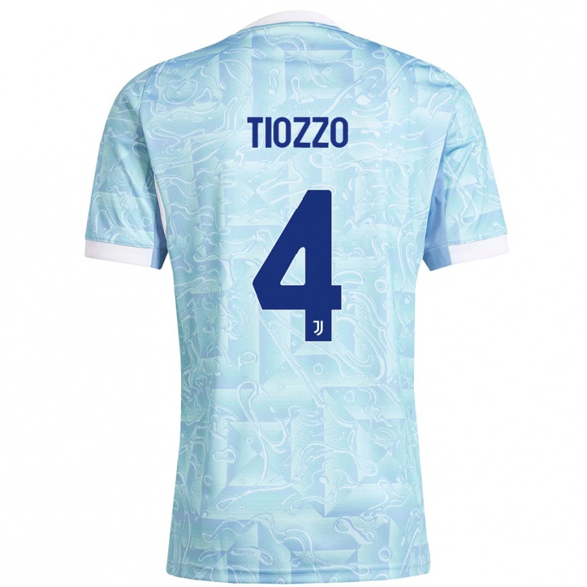 Danxen Kobiety Marco Tiozzo #4 Błękitny Żółty Wyjazdowa Koszulka 2025/26 Koszulki Klubowe
