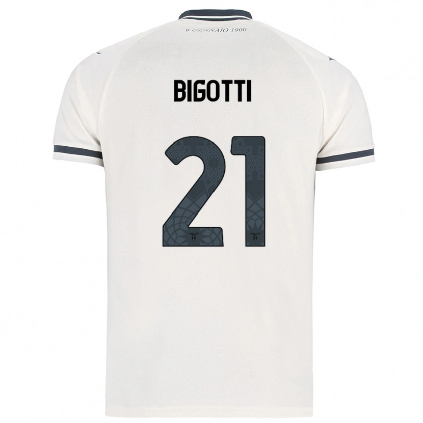 Danxen Kobiety Massimo Bigotti #21 Biały Granatowy Wyjazdowa Koszulka 2025/26 Koszulki Klubowe