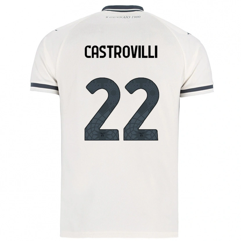 Danxen Kobiety Gaetano Castrovilli #22 Biały Granatowy Wyjazdowa Koszulka 2025/26 Koszulki Klubowe