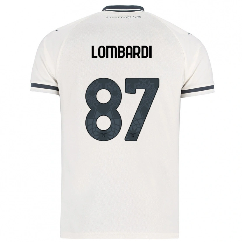 Danxen Kobiety Cristiano Lombardi #87 Biały Granatowy Wyjazdowa Koszulka 2025/26 Koszulki Klubowe