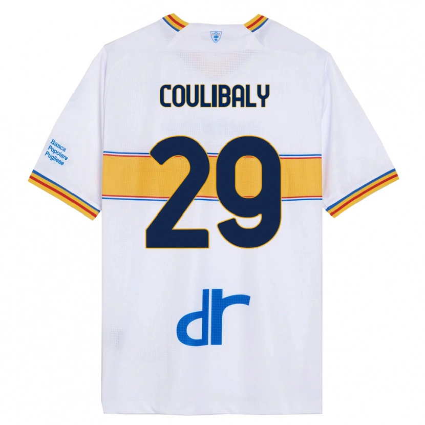 Danxen Kobiety Lassana Coulibaly #29 Biały Żółty Wyjazdowa Koszulka 2025/26 Koszulki Klubowe