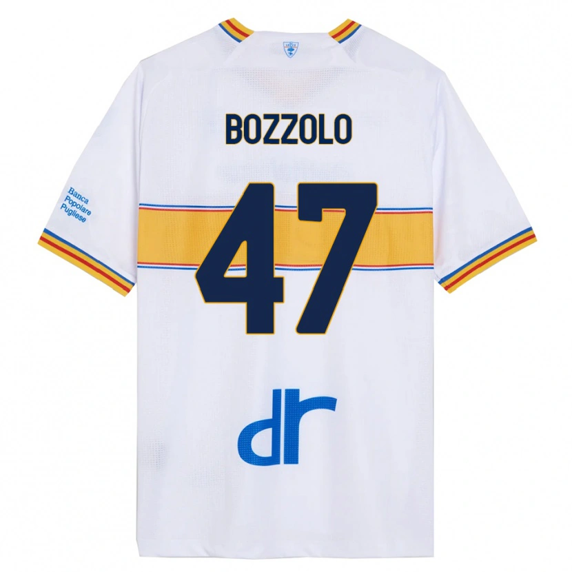 Danxen Kobiety Alessandro Bozzolo #47 Biały Żółty Wyjazdowa Koszulka 2025/26 Koszulki Klubowe