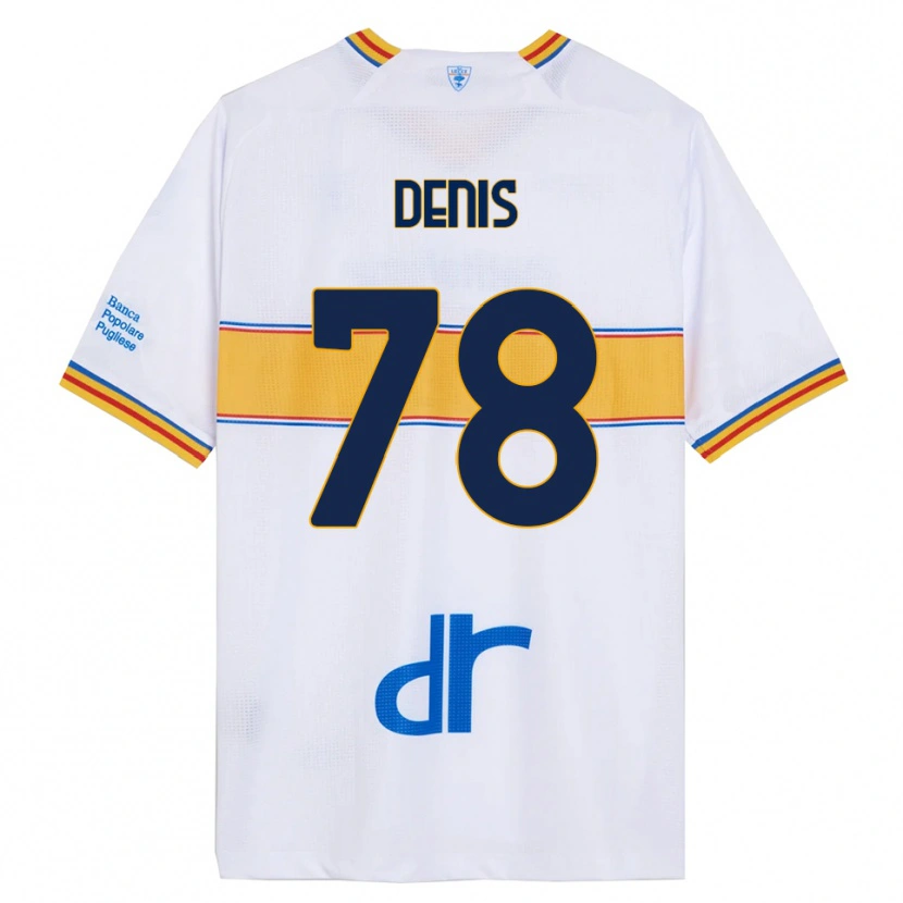Danxen Kobiety Max Denis #78 Biały Żółty Wyjazdowa Koszulka 2025/26 Koszulki Klubowe