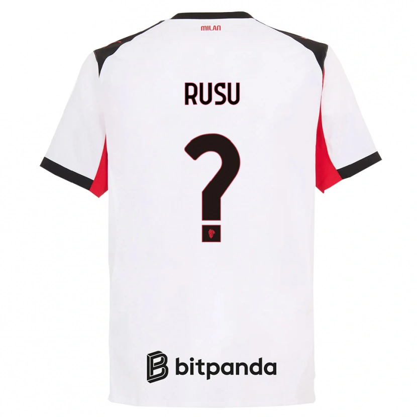 Danxen Kobiety Ryan Rusu #0 Biały Czarny Wyjazdowa Koszulka 2025/26 Koszulki Klubowe