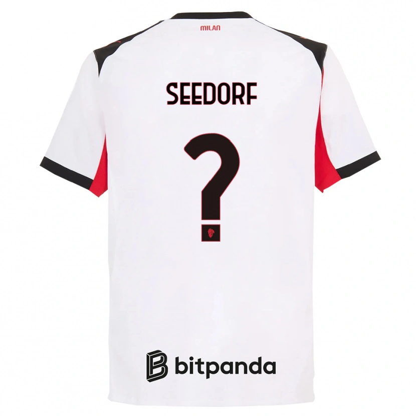Danxen Kobiety Denzel Viana Seedorf #0 Biały Czarny Wyjazdowa Koszulka 2025/26 Koszulki Klubowe