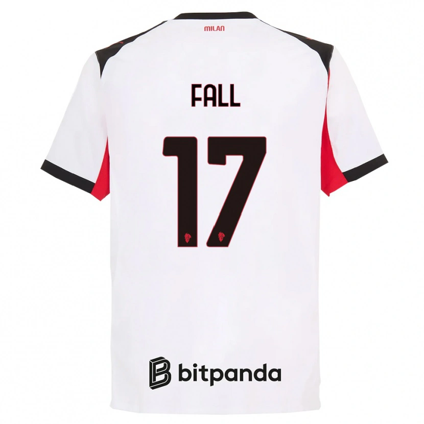 Danxen Kobiety Mbarick Fall #17 Biały Czarny Wyjazdowa Koszulka 2025/26 Koszulki Klubowe