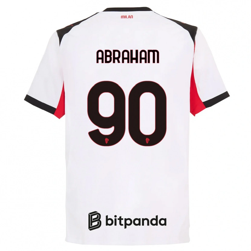 Danxen Kobiety Tammy Abraham #90 Biały Czarny Wyjazdowa Koszulka 2025/26 Koszulki Klubowe