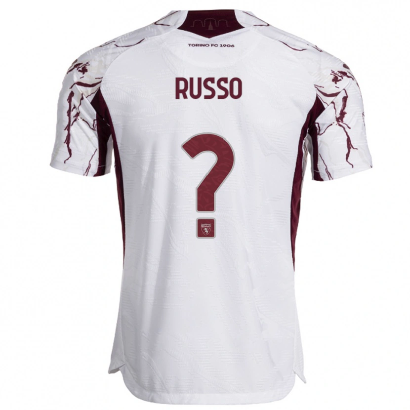 Danxen Kobiety Lorenzo Russo #0 Biały Burgundowy Wyjazdowa Koszulka 2025/26 Koszulki Klubowe