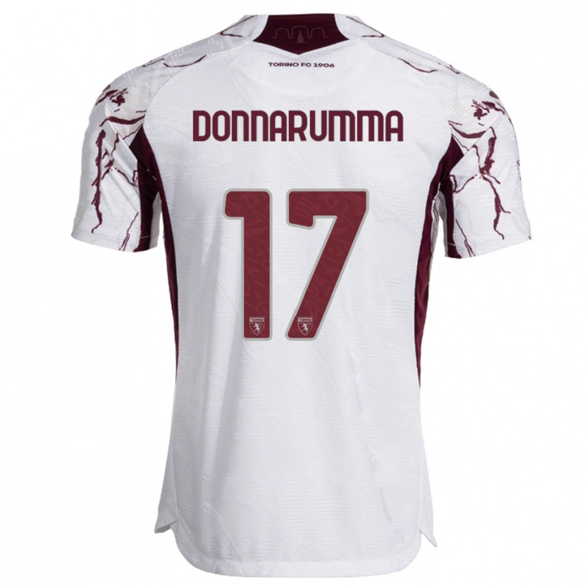 Danxen Kobiety Antonio Donnarumma #17 Biały Burgundowy Wyjazdowa Koszulka 2025/26 Koszulki Klubowe