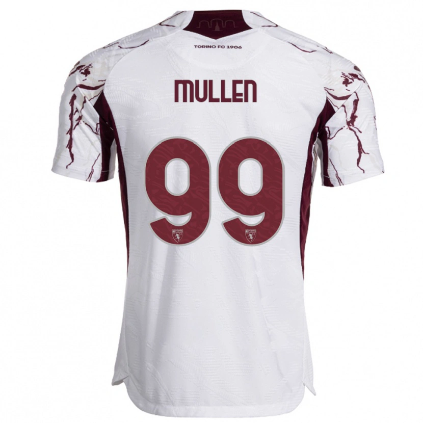 Danxen Kobiety Senan Mullen #99 Biały Burgundowy Wyjazdowa Koszulka 2025/26 Koszulki Klubowe