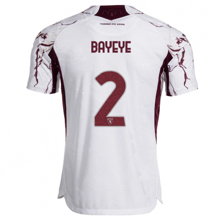 Danxen Kobiety Brian Bayeye #2 Biały Burgundowy Wyjazdowa Koszulka 2025/26 Koszulki Klubowe