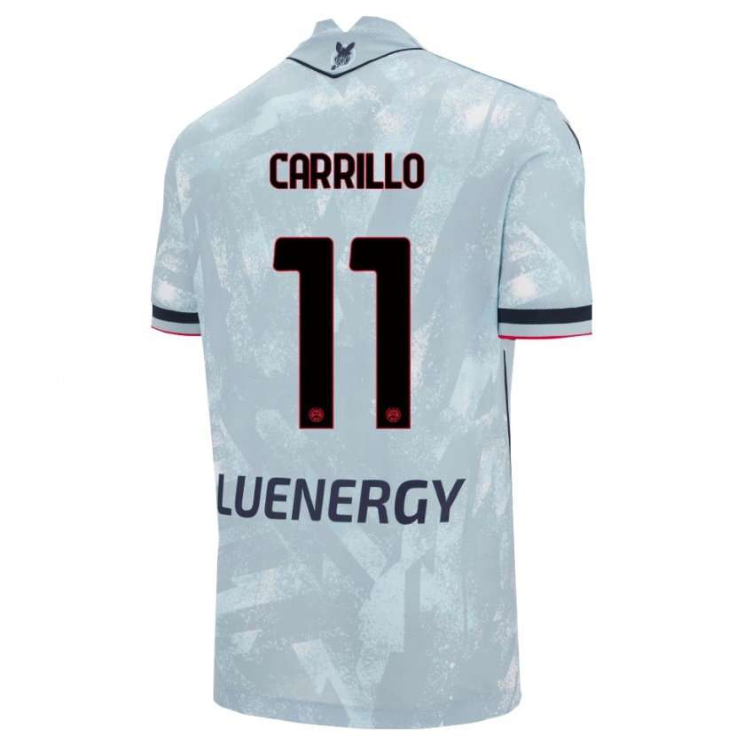 Danxen Kobiety Pietro Carrillo #11 Jasnoniebieski Czarny Wyjazdowa Koszulka 2025/26 Koszulki Klubowe