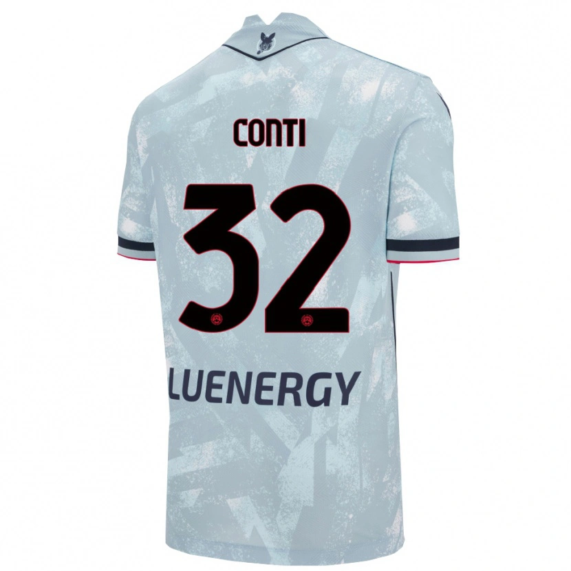 Danxen Kobiety Manuel Conti #32 Jasnoniebieski Czarny Wyjazdowa Koszulka 2025/26 Koszulki Klubowe