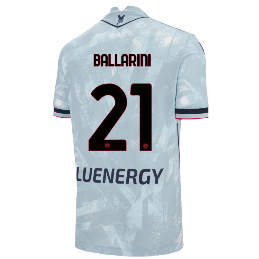 Danxen Kobiety Marco Ballarini #21 Jasnoniebieski Czarny Wyjazdowa Koszulka 2025/26 Koszulki Klubowe