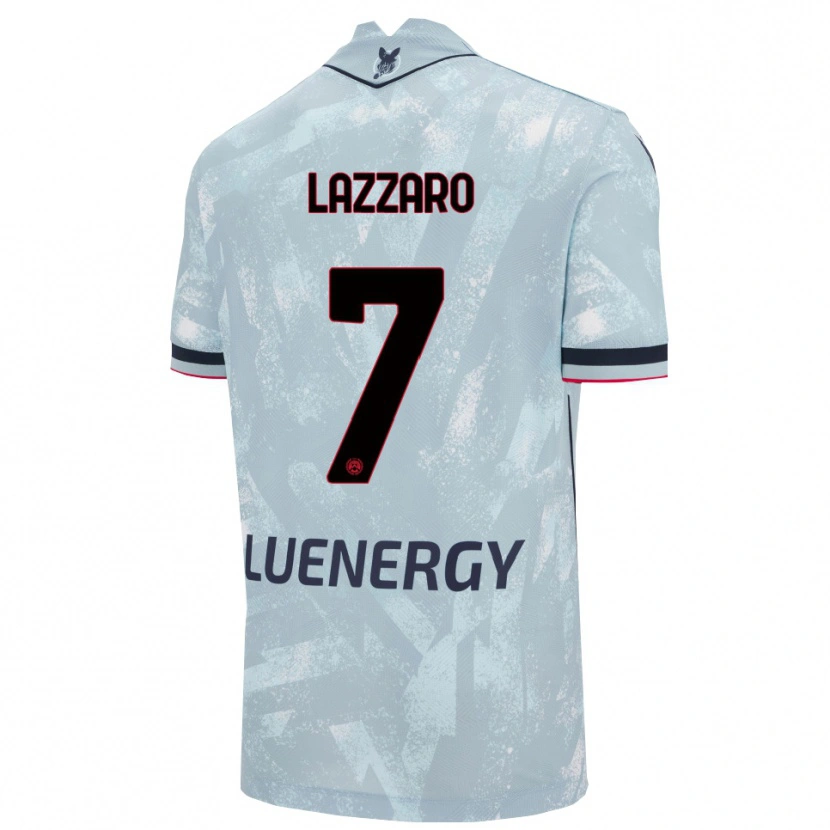 Danxen Kobiety Davide Lazzaro #7 Jasnoniebieski Czarny Wyjazdowa Koszulka 2025/26 Koszulki Klubowe