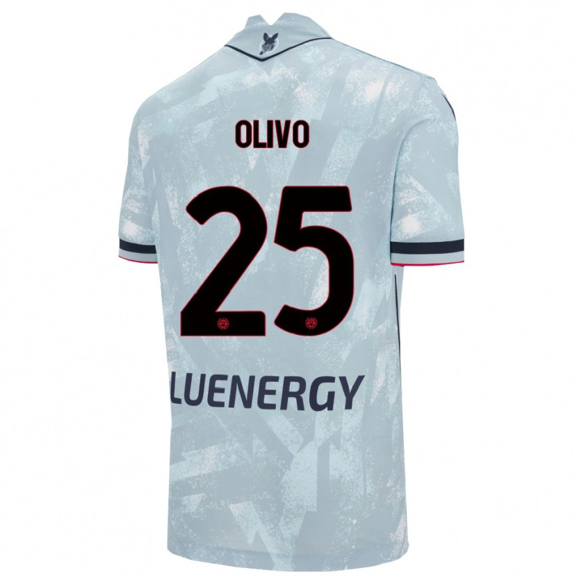Danxen Kobiety Gioele Olivo #25 Jasnoniebieski Czarny Wyjazdowa Koszulka 2025/26 Koszulki Klubowe