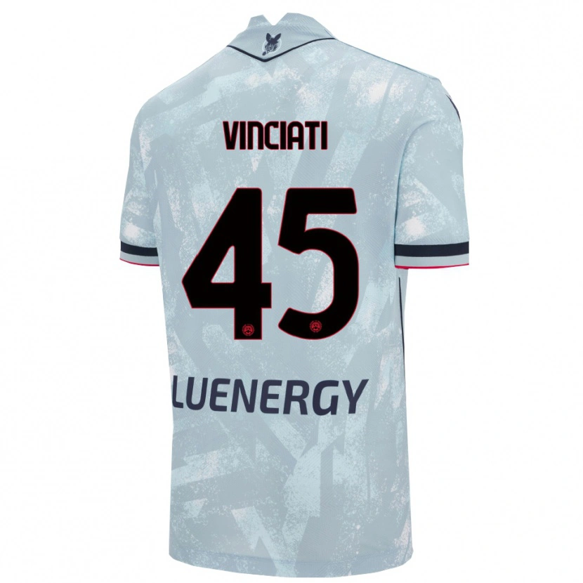 Danxen Kobiety Giulio Vinciati #45 Jasnoniebieski Czarny Wyjazdowa Koszulka 2025/26 Koszulki Klubowe