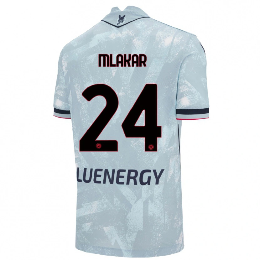Danxen Kobiety Lorenzo Mlakar #24 Jasnoniebieski Czarny Wyjazdowa Koszulka 2025/26 Koszulki Klubowe