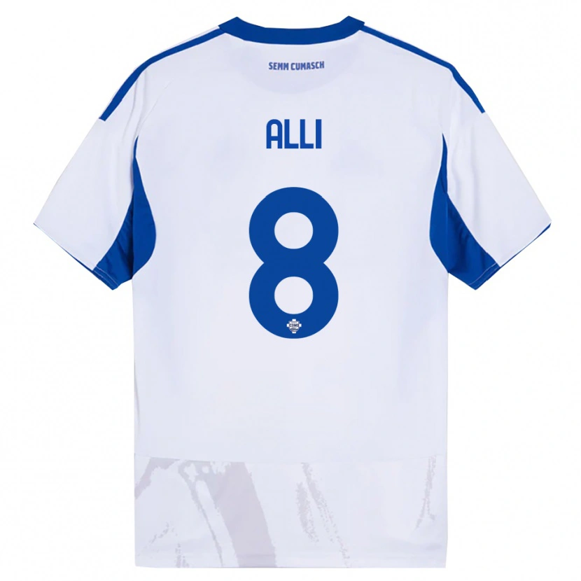 Danxen Kobiety Dele Alli #8 Biały Niebieski Wyjazdowa Koszulka 2025/26 Koszulki Klubowe