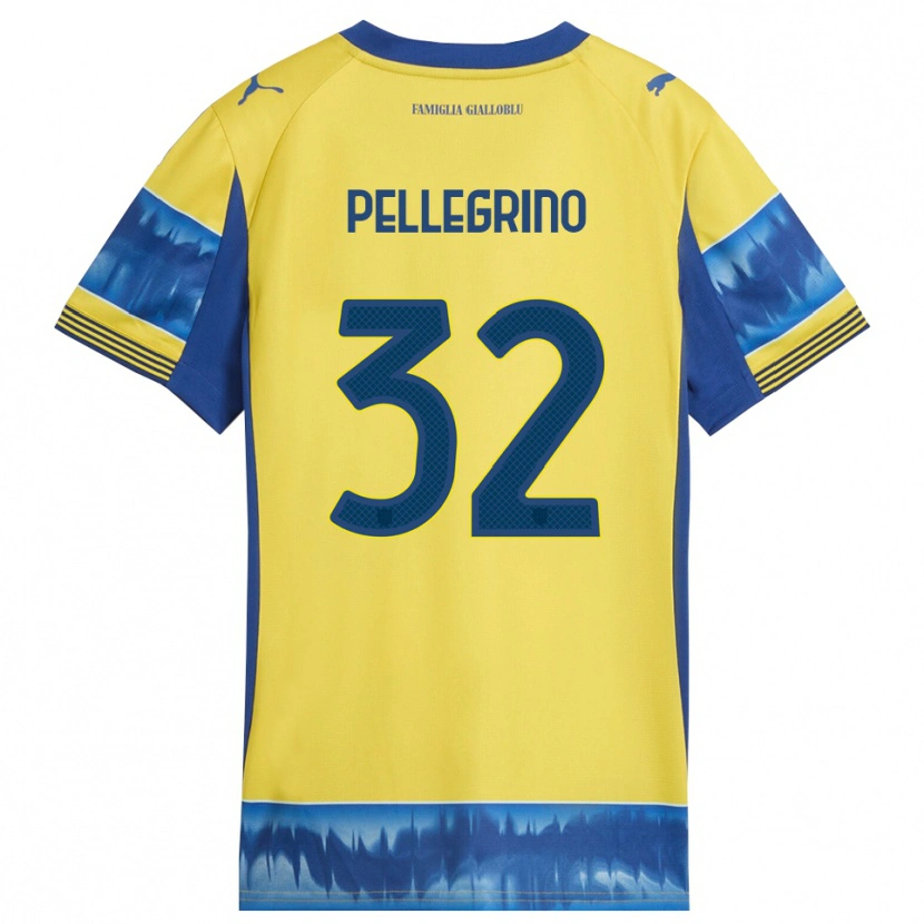 Danxen Kobiety Mateo Pellegrino #32 Żółty Niebieski Wyjazdowa Koszulka 2025/26 Koszulki Klubowe