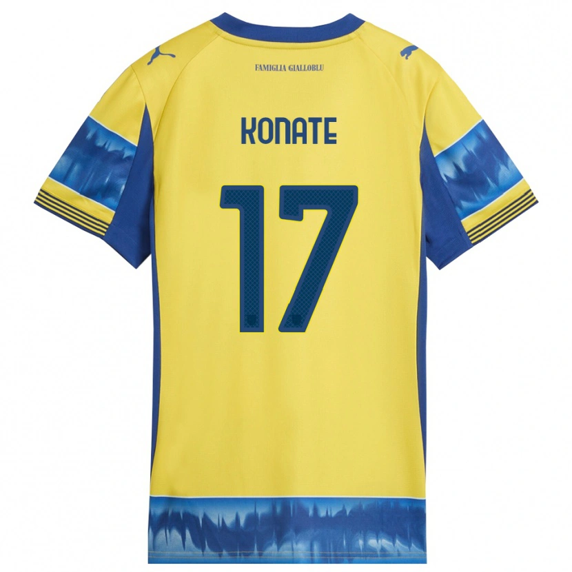 Danxen Kobiety Abdou-Salam Konate #17 Żółty Niebieski Wyjazdowa Koszulka 2025/26 Koszulki Klubowe