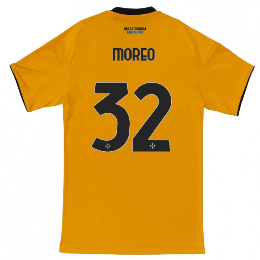 Danxen Kobiety Stefano Moreo #32 Pomarańczowy Niebieski Wyjazdowa Koszulka 2025/26 Koszulki Klubowe