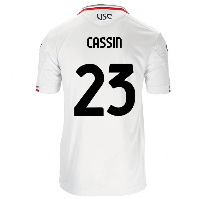 Danxen Kobiety Marco Cassin #23 Biały Czerwony Wyjazdowa Koszulka 2025/26 Koszulki Klubowe