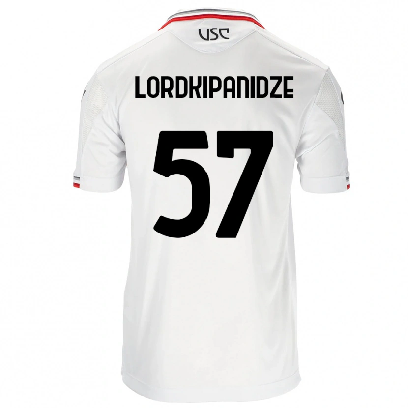 Danxen Kobiety Dachi Lordkipanidze #57 Biały Czerwony Wyjazdowa Koszulka 2025/26 Koszulki Klubowe