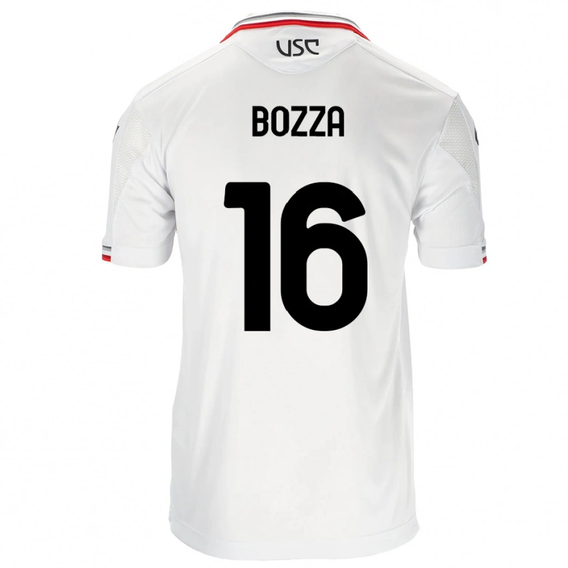 Danxen Kobiety Mattia Bozza #16 Biały Czerwony Wyjazdowa Koszulka 2025/26 Koszulki Klubowe