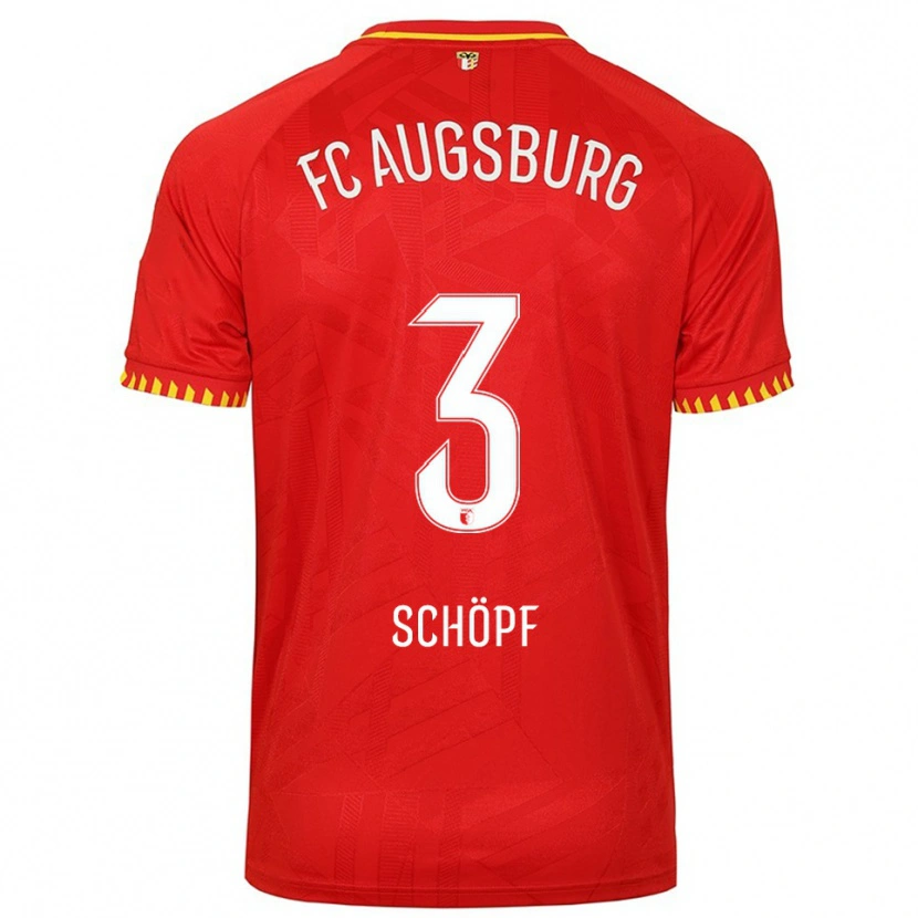 Danxen Kobiety Julia Schöpf #3 Czerwony Żółty Wyjazdowa Koszulka 2025/26 Koszulki Klubowe