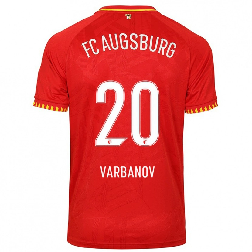 Danxen Kobiety Svetoslav Varbanov #20 Czerwony Żółty Wyjazdowa Koszulka 2025/26 Koszulki Klubowe