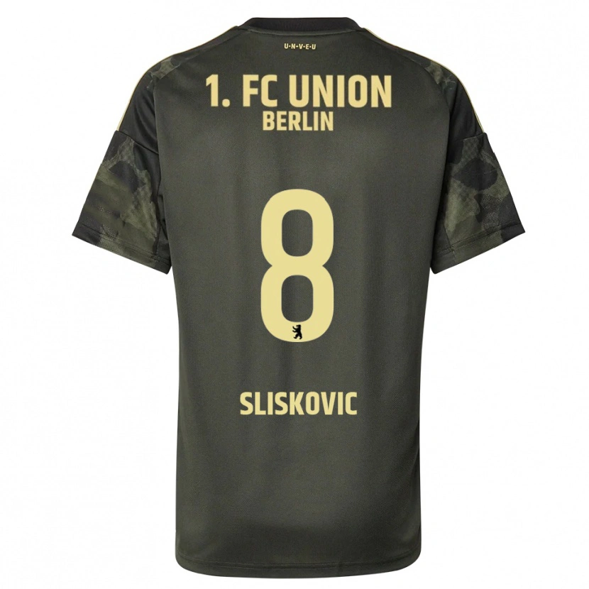Danxen Kobiety Duje Sliskovic #8 Ciemnozielony Czarny Wyjazdowa Koszulka 2025/26 Koszulki Klubowe