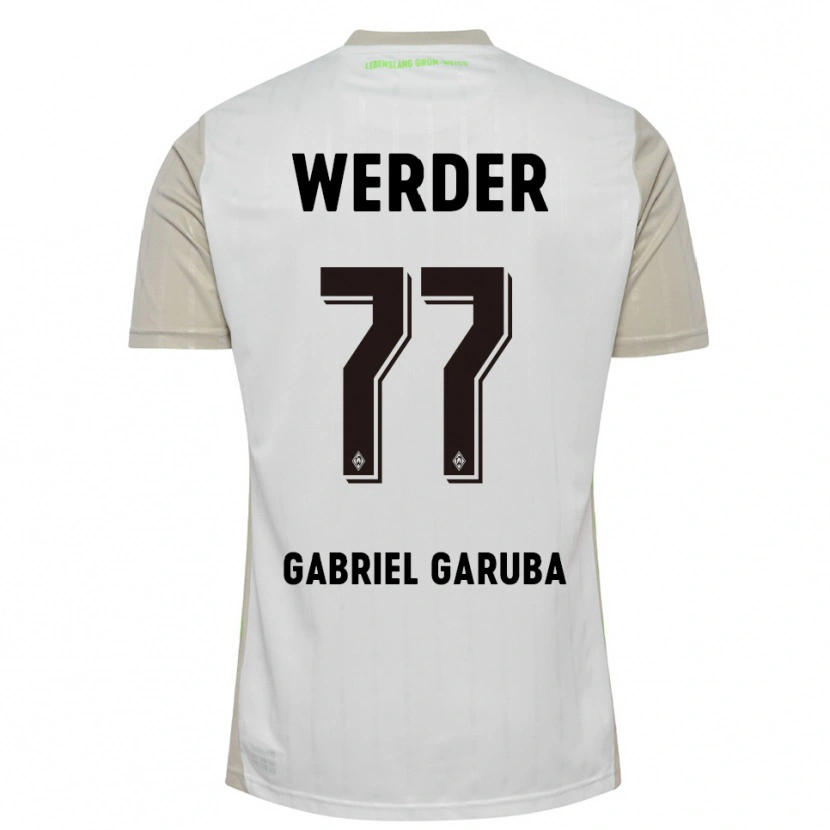 Danxen Kobiety Najib Gabriel Garuba #77 Biały Czarny Wyjazdowa Koszulka 2025/26 Koszulki Klubowe