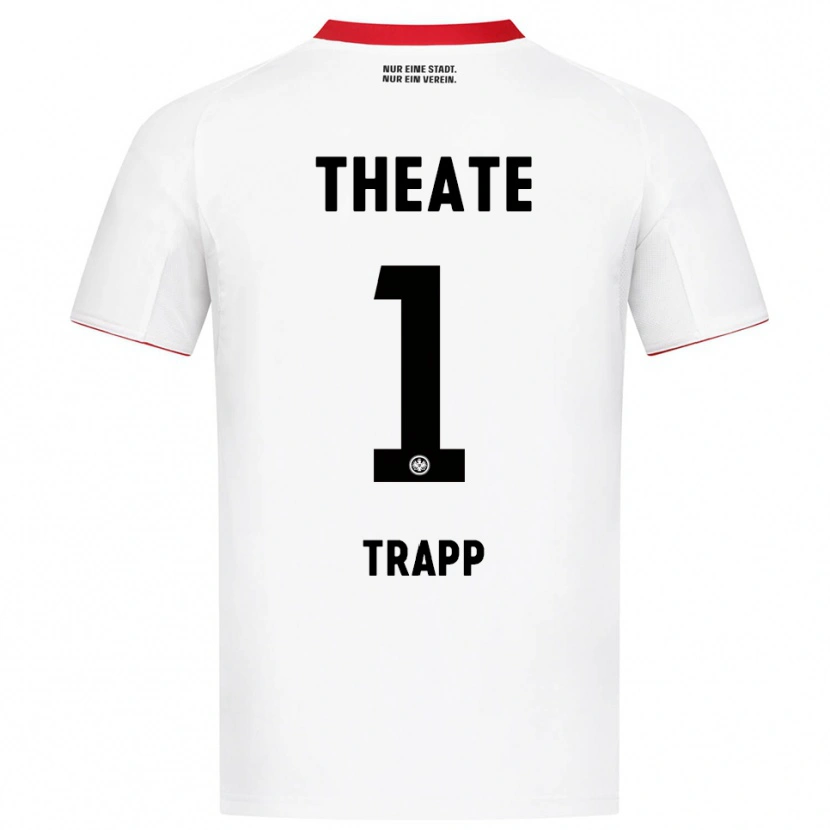 Danxen Kobiety Kevin Trapp #1 Biały Czerwony Wyjazdowa Koszulka 2025/26 Koszulki Klubowe