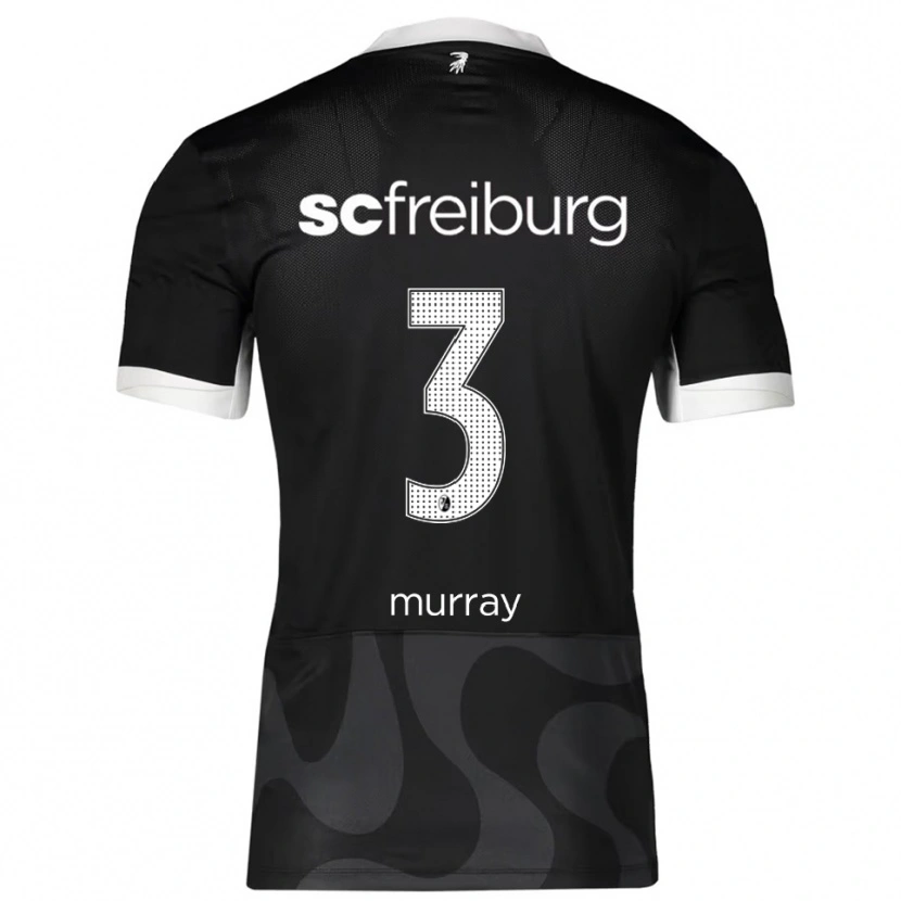Danxen Kobiety Drew Murray #3 Czarny Biały Wyjazdowa Koszulka 2025/26 Koszulki Klubowe