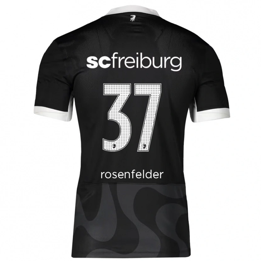 Danxen Kobiety Max Rosenfelder #37 Czarny Biały Wyjazdowa Koszulka 2025/26 Koszulki Klubowe